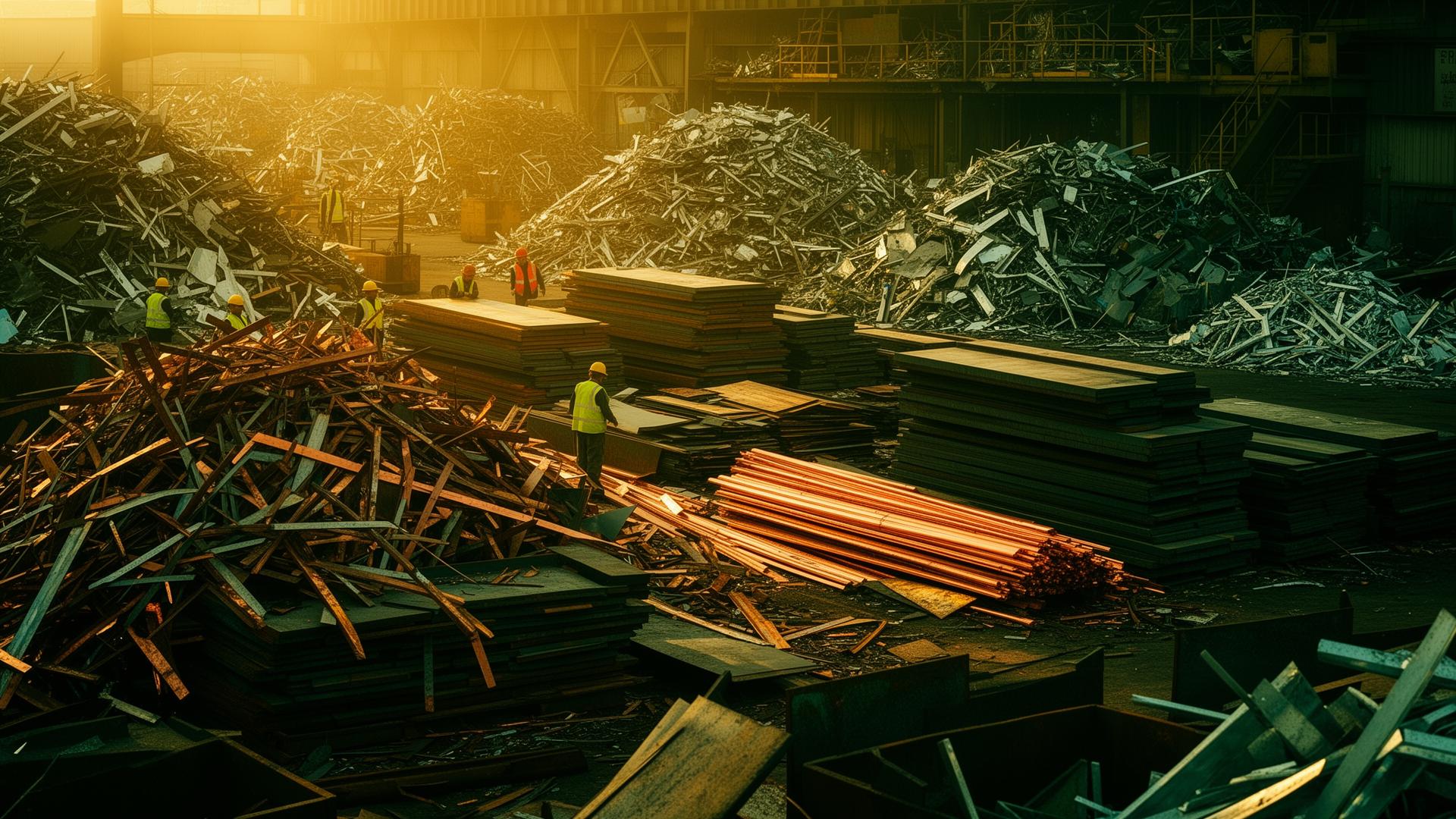 Scrap recycling yard in Gurugram